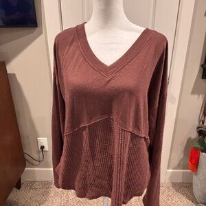 Knox Rose Chocolate Long Sleeve Top